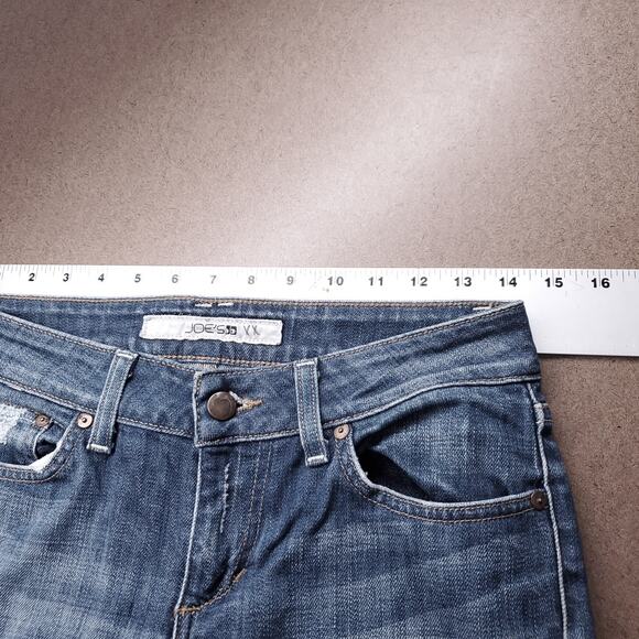 Joe's Jeans Wmns 28 Harvy Wash Distressed Honey Bootcut Designer Western Cowgirl - Picture 4 of 13